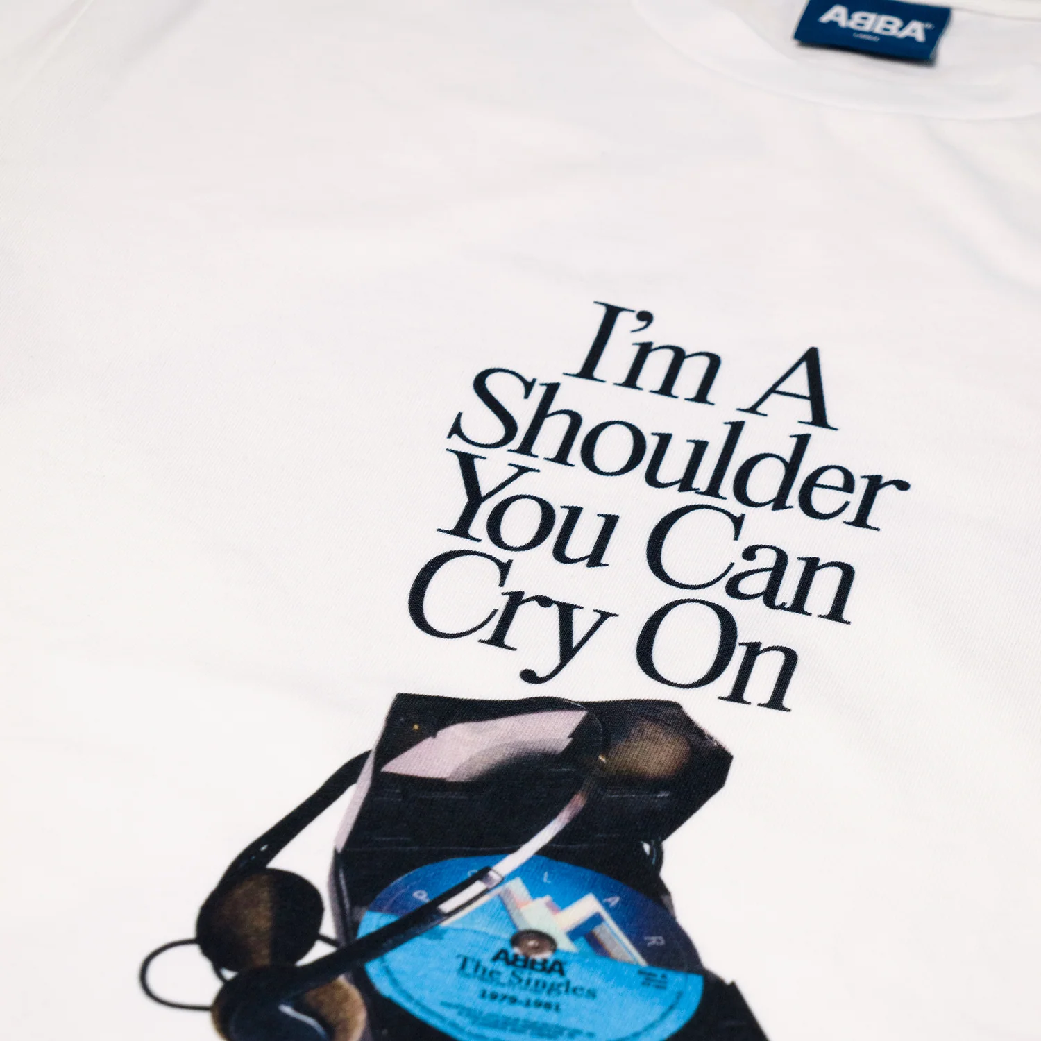 CD Player, Vintage White T-shirt - Image 2