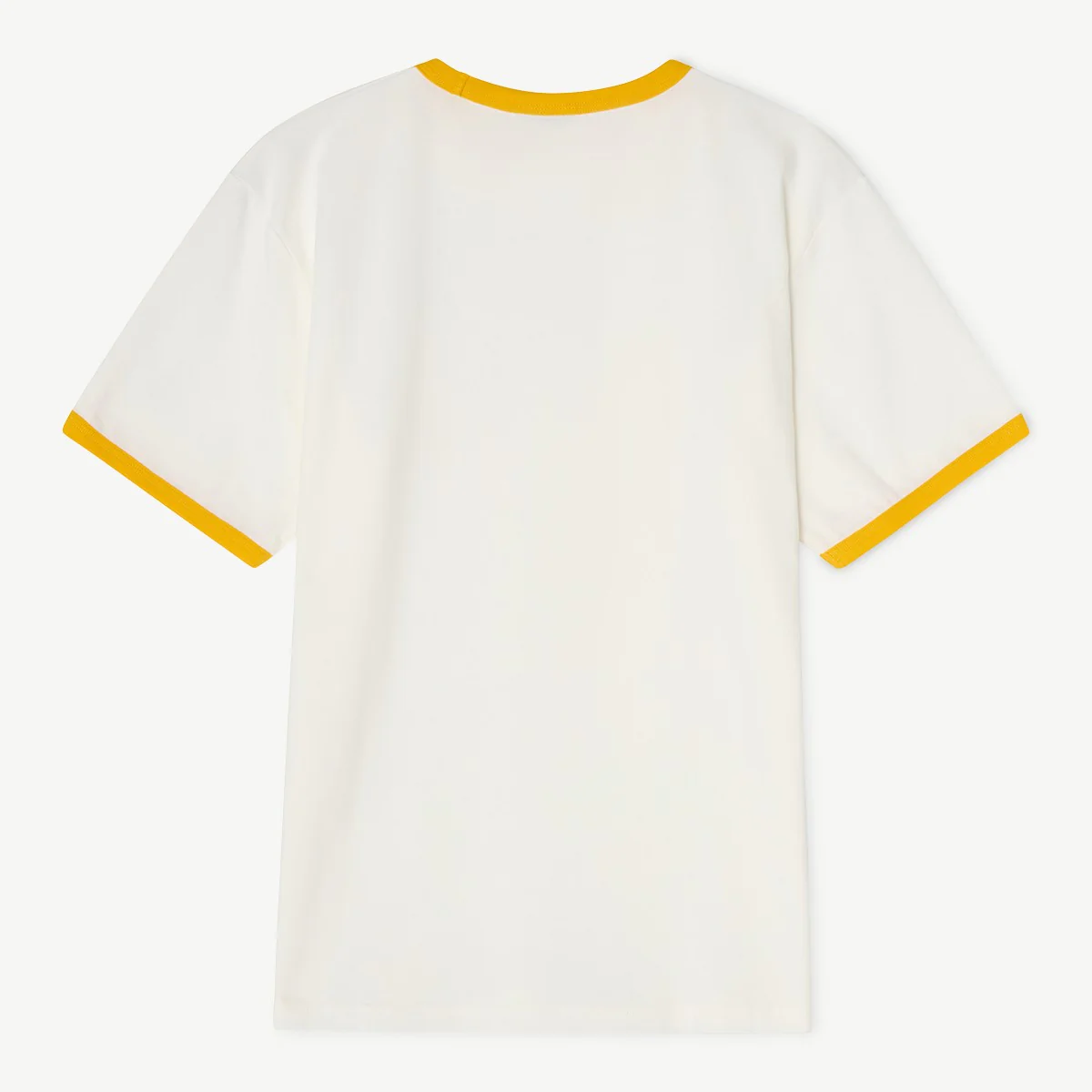 ‘SOS’ Ringer T-shirt (Off-White/Yellow) - Image 2
