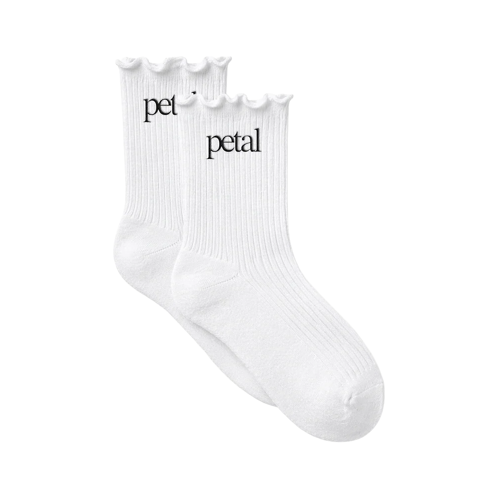 petal socks (white)
