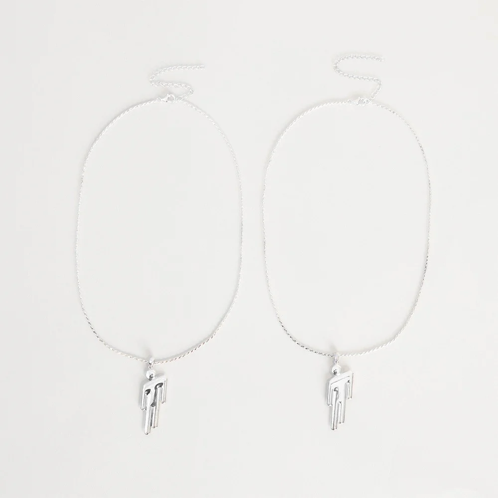 BLOHSH SILVER FRIENDSHIP NECKLACE 2 PACK