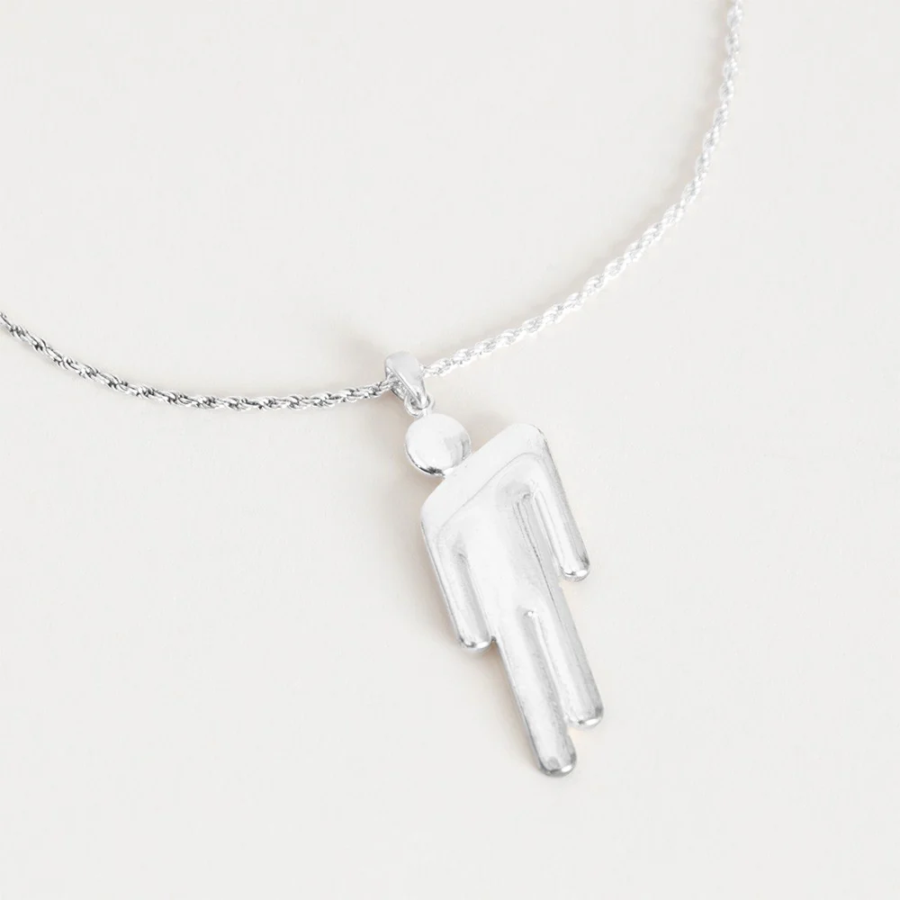 BLOHSH SILVER FRIENDSHIP NECKLACE 2 PACK - Image 2