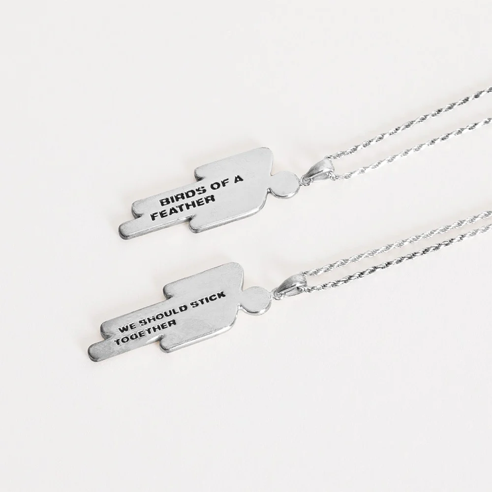 BLOHSH SILVER FRIENDSHIP NECKLACE 2 PACK - Image 4