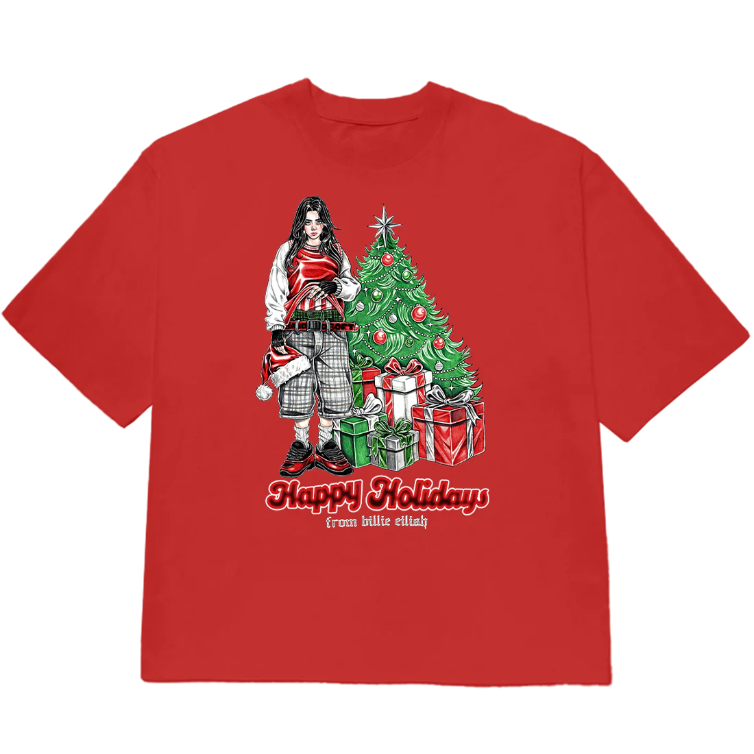 HAPPY HOLIDAYS RED TEE
