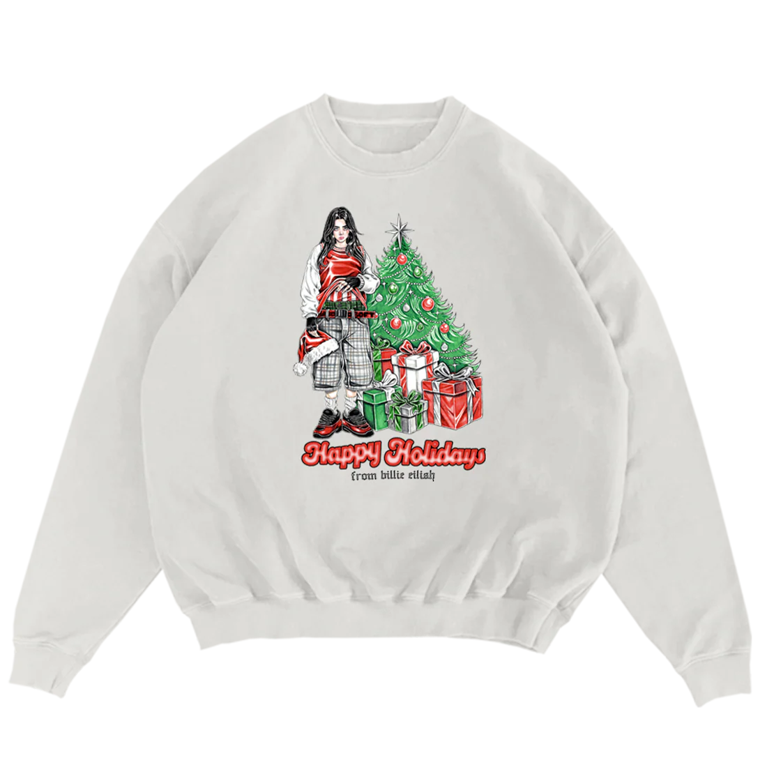 HAPPY HOLIDAYS WHITE CREWNECK