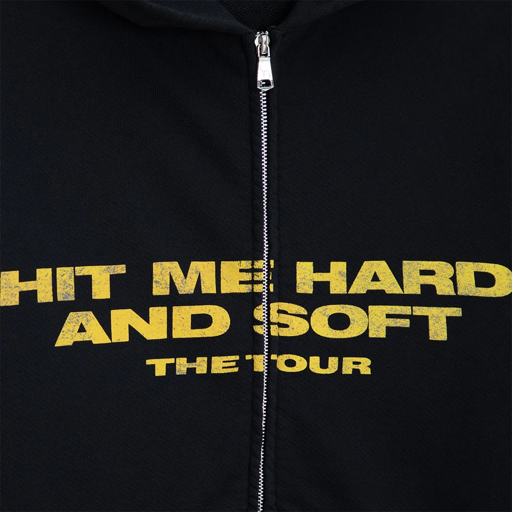 HIT ME HARD AND SOFT Live in 3D Hands Black Zip Hoodie - Image 2