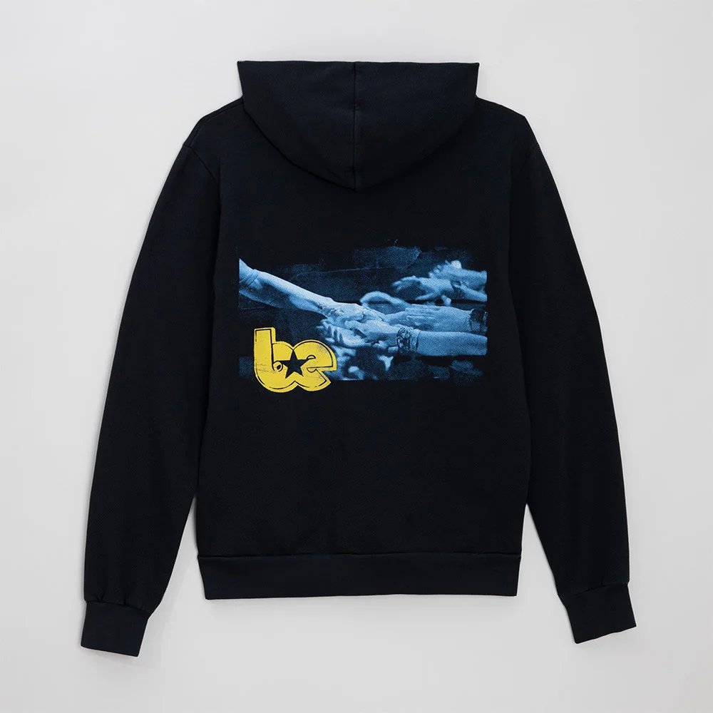 HIT ME HARD AND SOFT Live in 3D Hands Black Zip Hoodie - Image 3