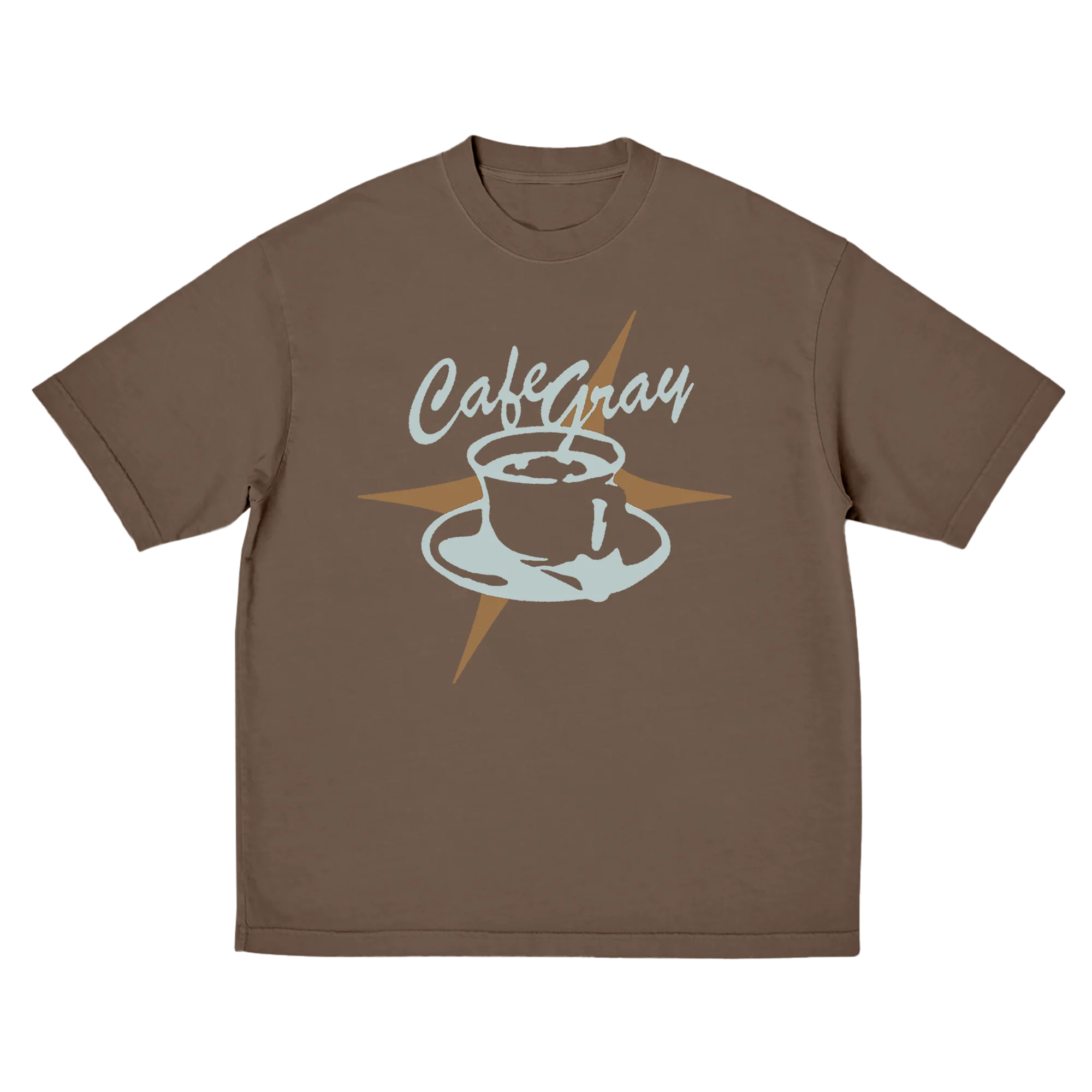 Cafe Gray Brown T-Shirt