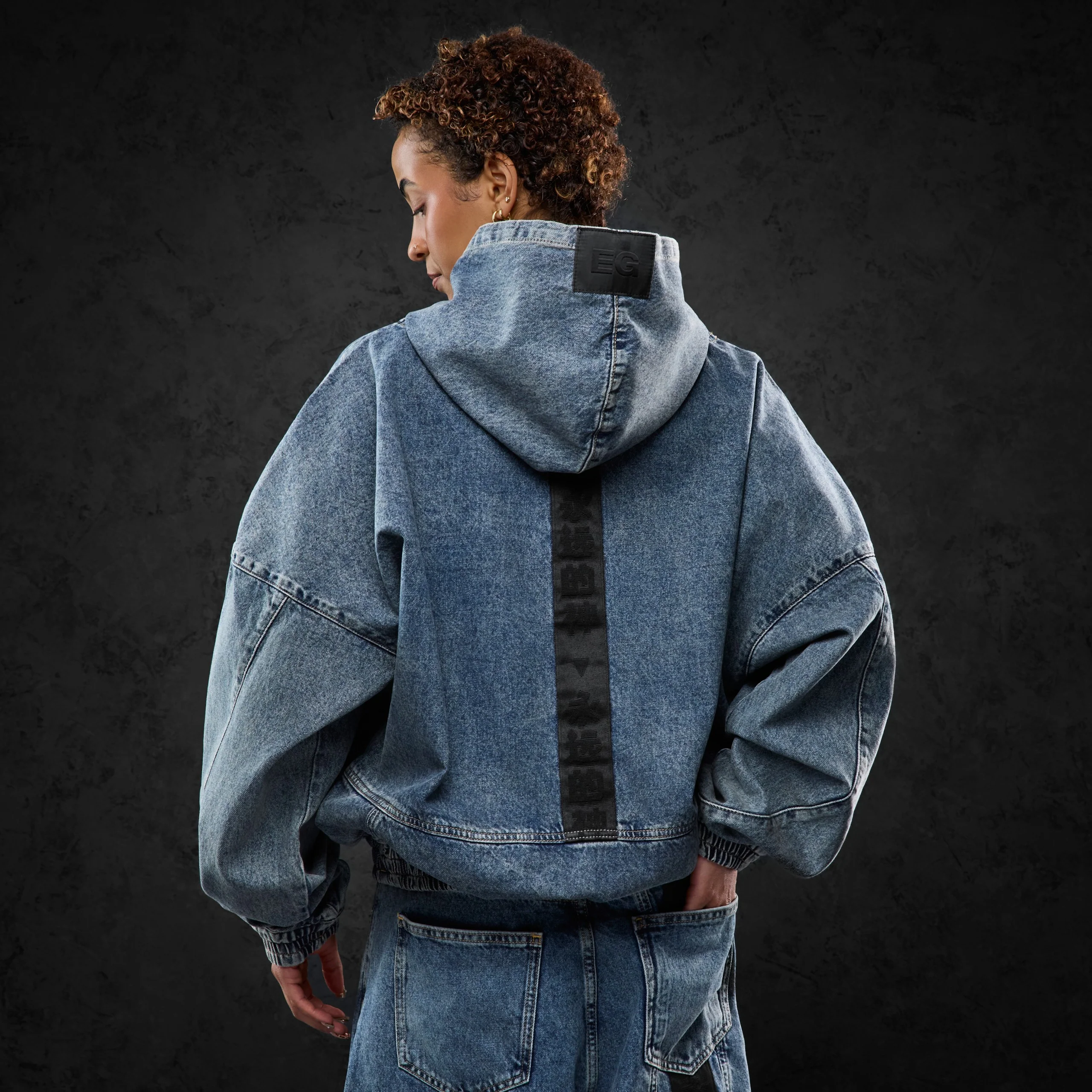 Denim Hoodie - Image 4