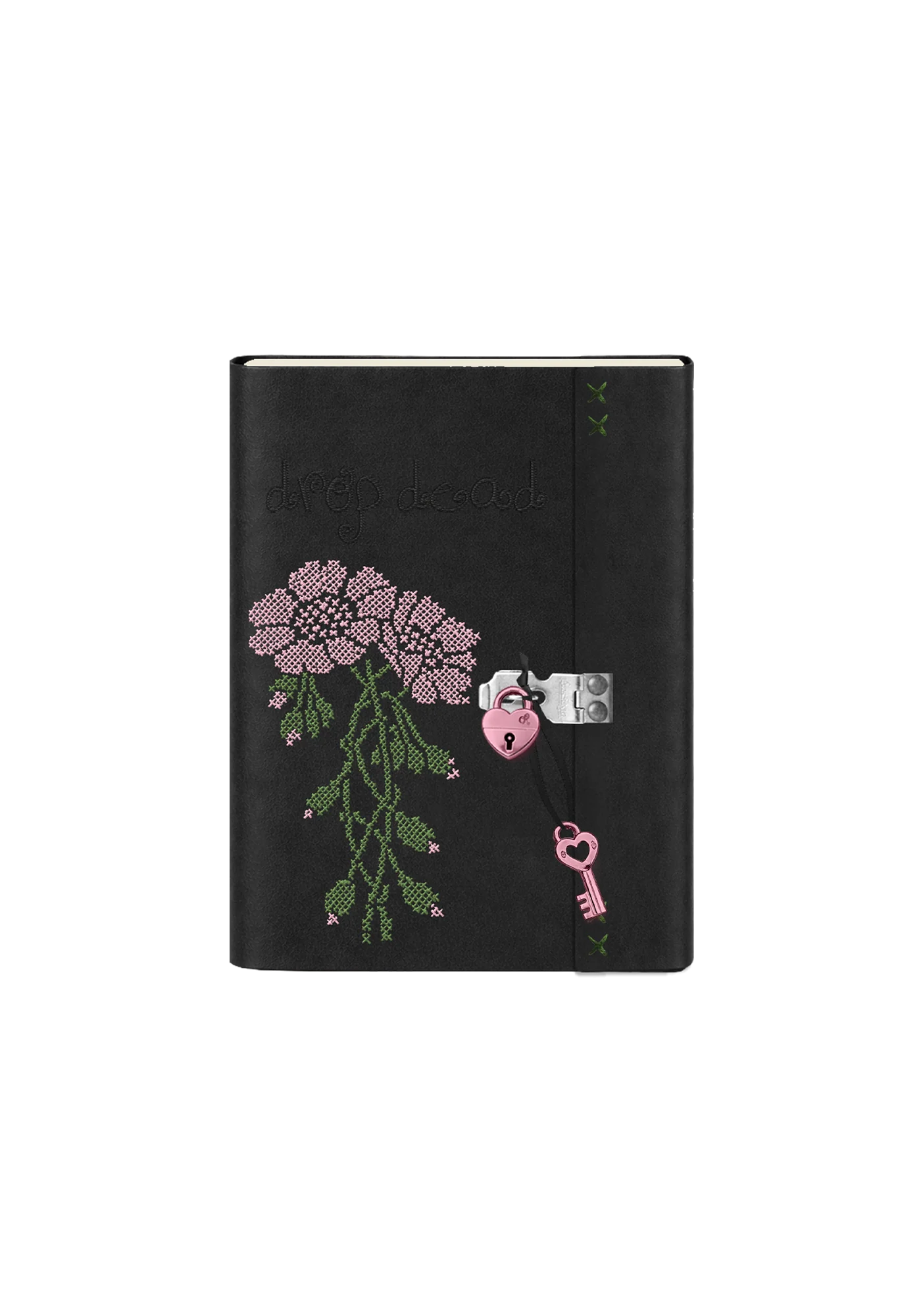 drop dead heart keyed padlock journal