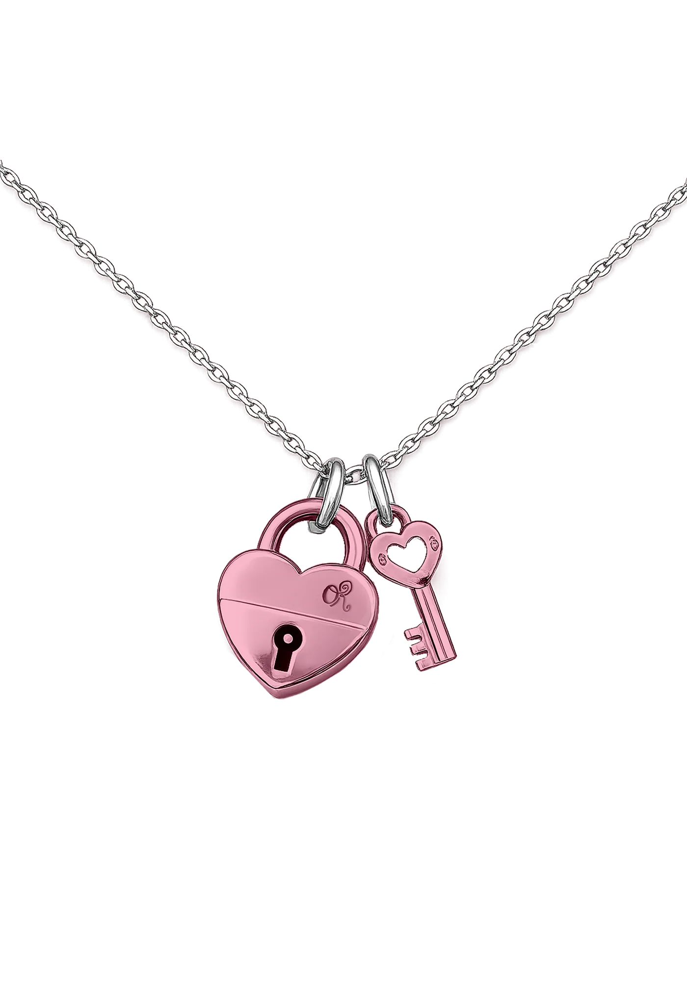 drop dead heart keyed padlock necklace